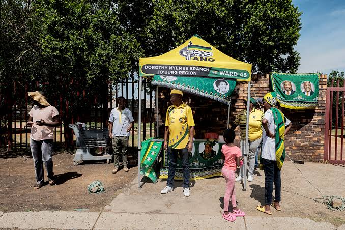 ANC Campaign at Voting Station